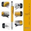 Six-in-One Multifunctional Touch Screen Pen with Capacitive Tip, Metal Ballpoint, Screwdriver, and Scale