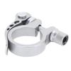Seatpost Clamp Aluminum Alloy Quick Release Saddle Tube Clip for Mountain Bikes 3cmSilver