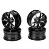 4Pcs RC Wheel Hub High Wear Resistance Aluminum Alloy Remote Control Car Accessories for 1 10 Flat Sports CarBlack
