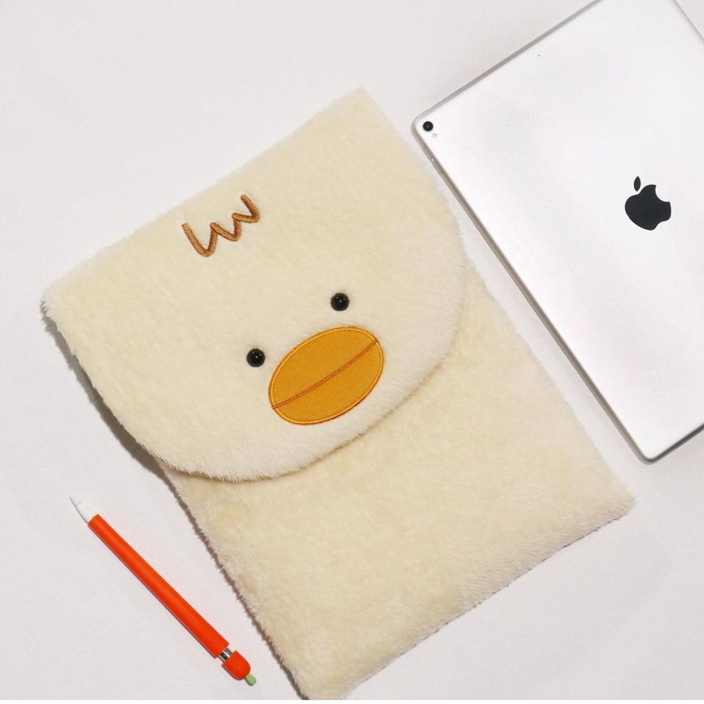 TS JYL laptop bag,New Korean Plush Embroidery Cute iPad Sleeve 11 Inch Notebook Bag