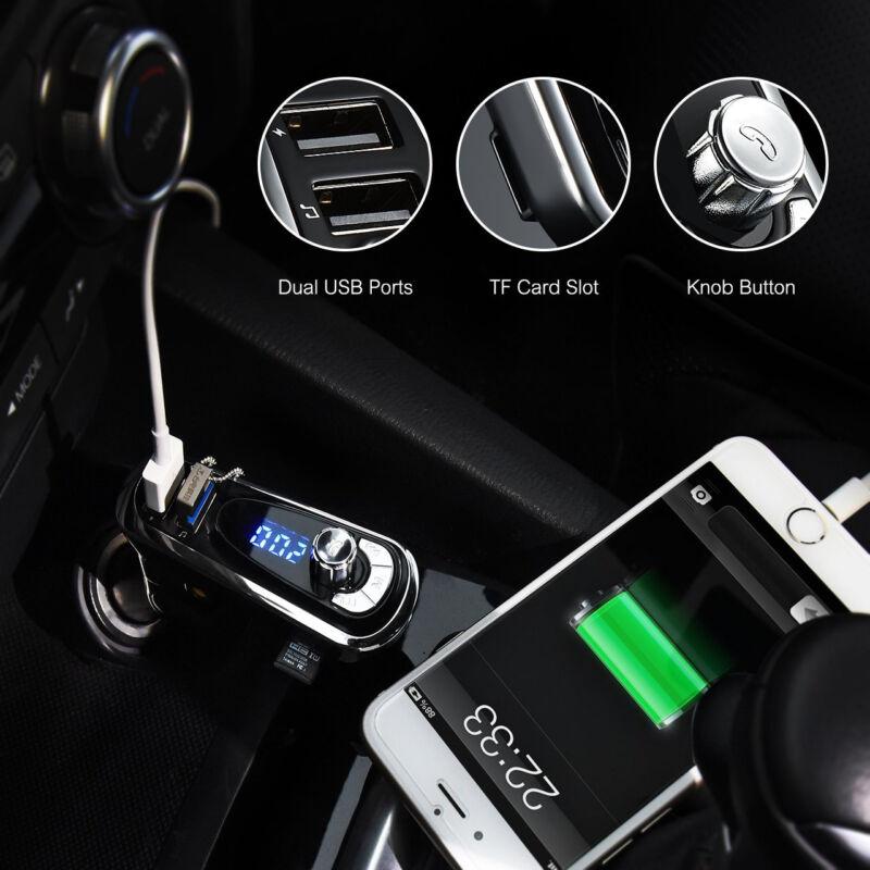 Bluetooth FM Transmitter Hands-free Car Kit With Dual USB Charger MP3 Player