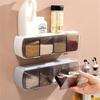Kitchen Seasoning Box Wall Mounted Organizer Boxes Condiment Door Storage and Organization Jars for Spices Home Gadgets & Garden