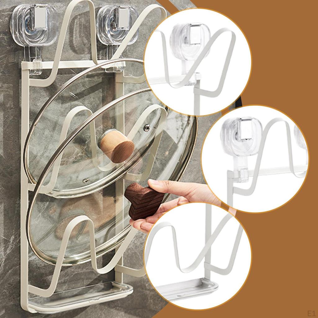 Органайзер для крышек кастрюль, подставка для разделочных досок, полка, универсальный, простой, настенный, для сковороды