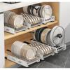Household Stainless Steel Kitchen Dish Storage Rack Under The Sink Kitchen Dish Multi-function Drain Storage Rack