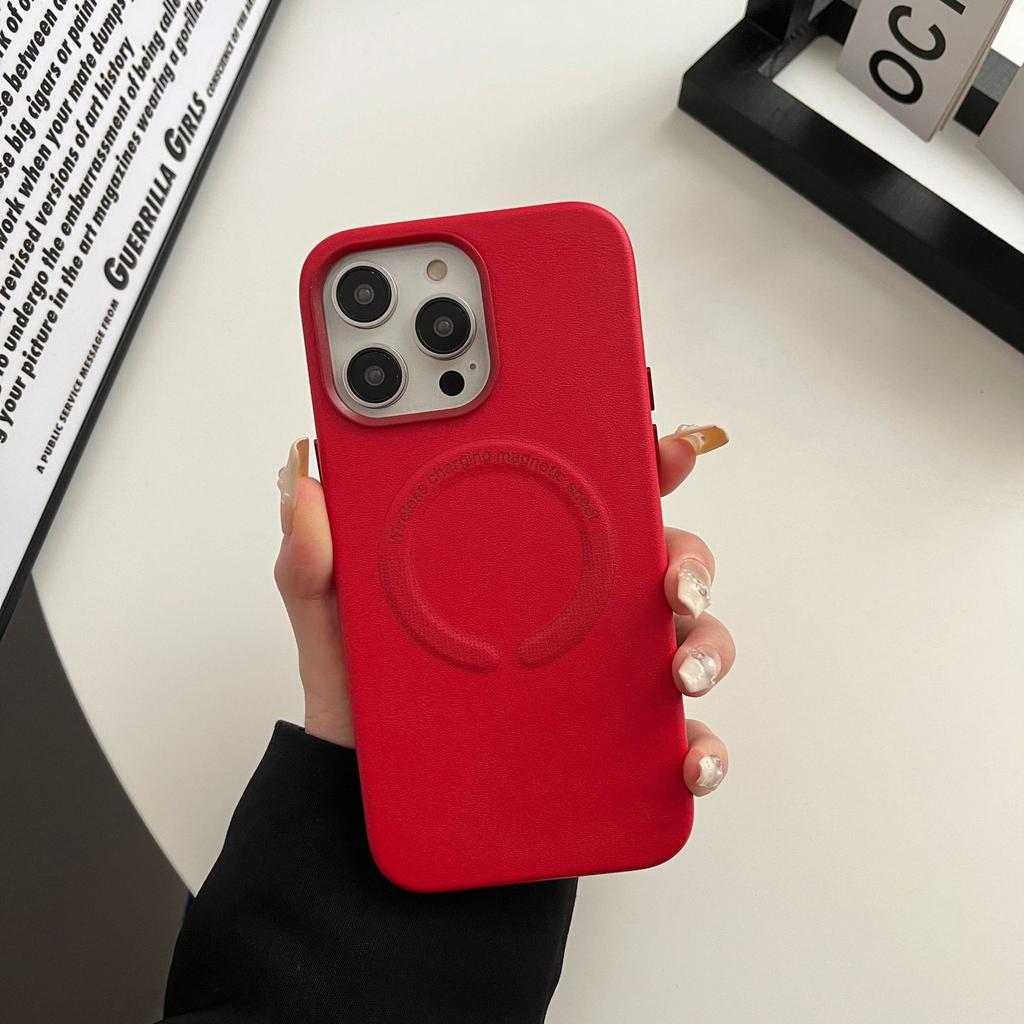 MagSafe Magnetic Charging Leather Suitable for Apple 16Pro Mobile Phone Case IPhone 15 Protection Case