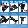 Carbon Steel Solar Panel Mount Terminal Plate Bracket, Roof Installation Weather Resistant High-Strength Adjustable Anti-corrosion Bracket