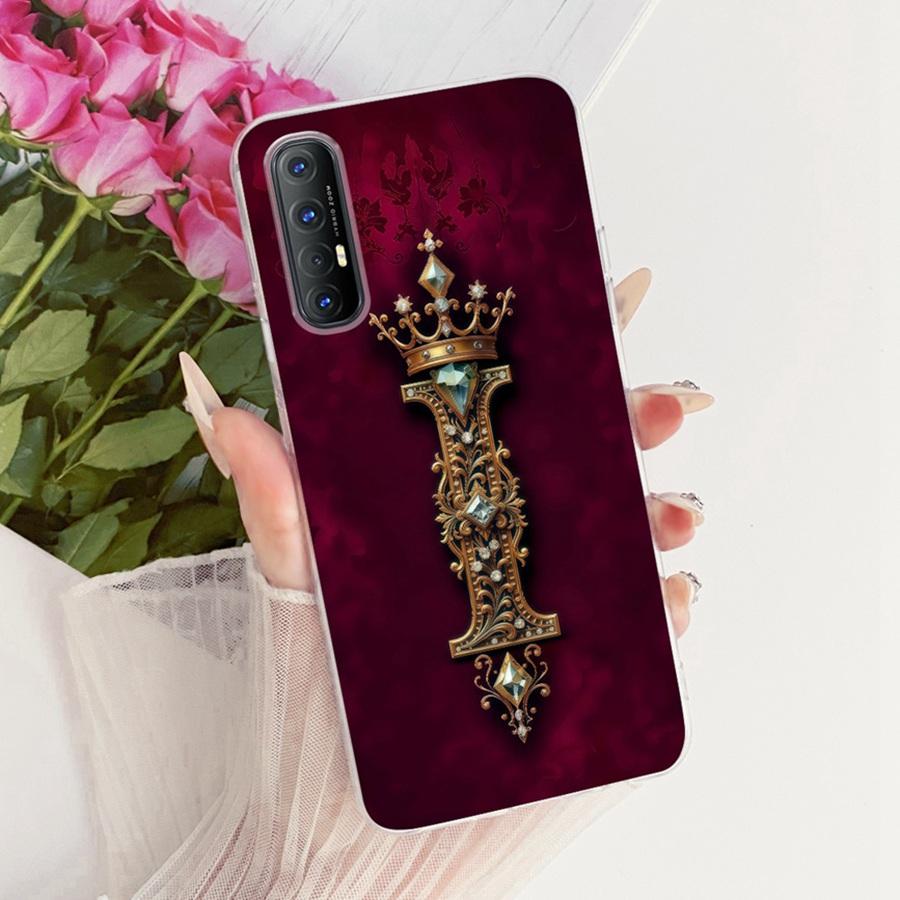 Чехол для OPPO Reno3 Pro 4G с силиконовой защитной задней крышкой с начальной буквой Для OPPO Reno 3Pro 5G Чехол Reno3 Pro Телефон Funda