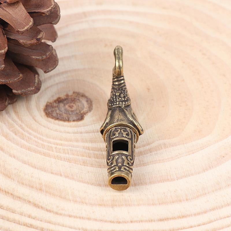 1Pc Brass Metal Treble Training Wilderness Survival Pendant Elephant Whistle Antique Keychain Outdoor Survival Whistle