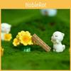 Cute Resin Sunflower Cat Figurine Perfect Cartoon Garden Accessory For Micro Landscape