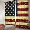 2 шт. Американский флаг США Занавеска Винтажная Подходит для гостиной, спальни, кухни и ванной