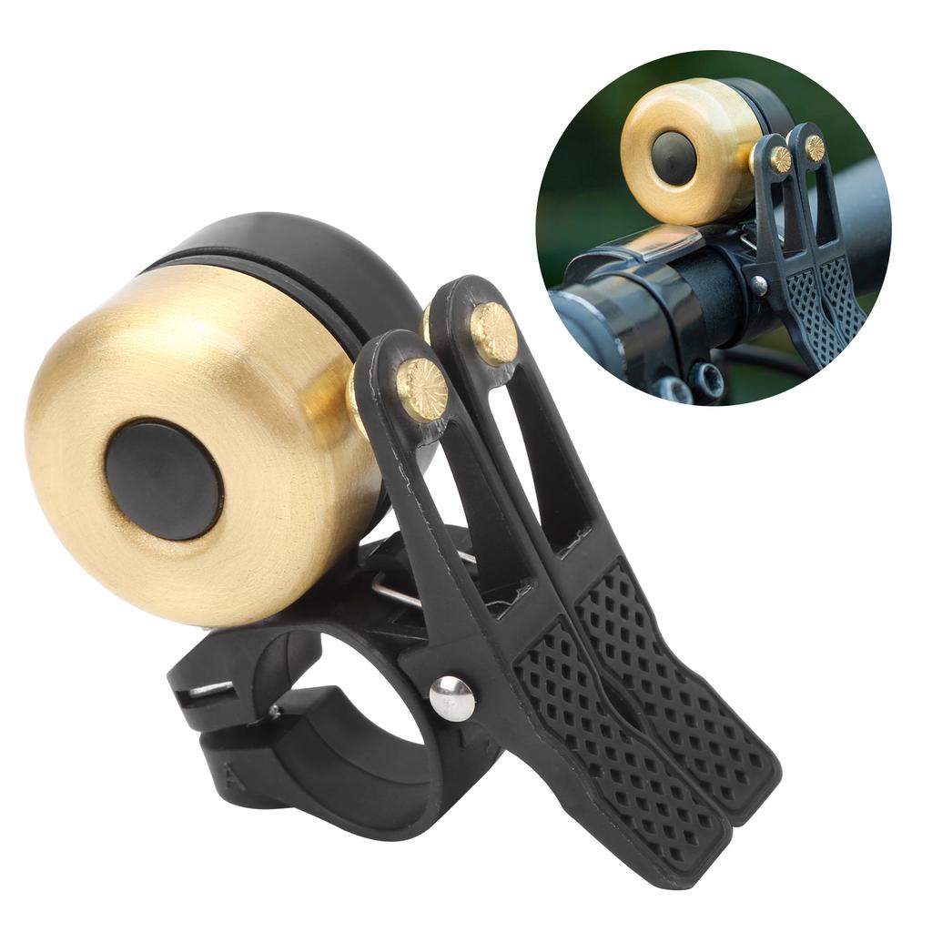 Vintage Bicycle Double Bell Loudly Sound Mountain Bike Horn Knocking Cycling AccessoryBrushed Gold