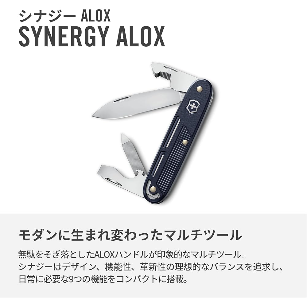 Victorinox Alox Refined Synergy Мультитул Нож Синий 9 Функций Швейцарский Компактный Туристический Кемпинговый Инструмент