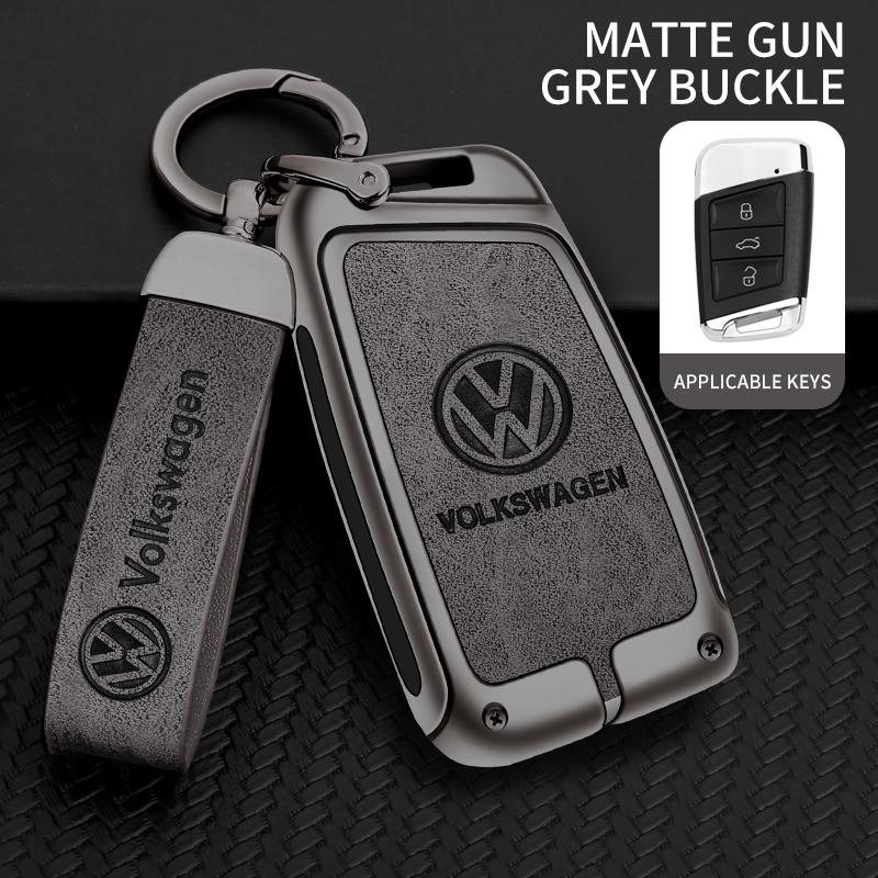 Для VOLKSWAGEN Металлическая кожаная крышка-чехол-защита для автомобильного ключа VW Volkswagen Magotan Magotan GTE Passat B6 B7 B8 CC Arteon