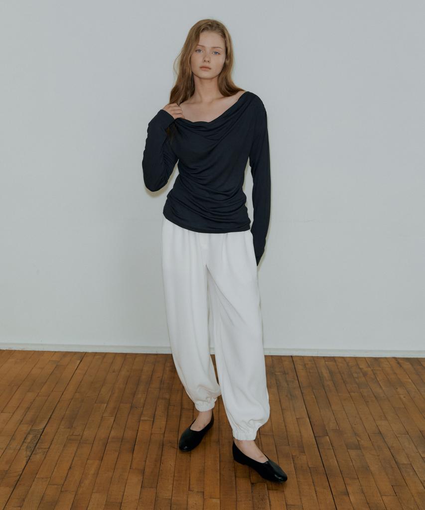 REORG Pap Shirring Harem Pants Ivory