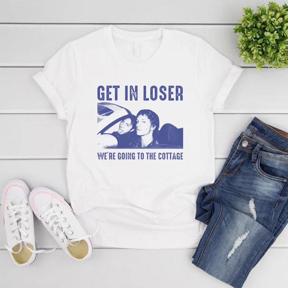 Get in Loser We’re Going To The Cottage T-Shirt Heated Rivalry Inspired Tshirt Women T Shirt Vintage Short Sleeve Streetwear Top