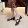 Хит продаж 2025 Весна Новые удобные туфли-лодочки с квадратным носком и толстым каблуком, модные повседневные ретро-туфли для женщин