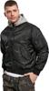Зимняя куртка Brandit MA1 Sweat Hooded Jacket black-grey