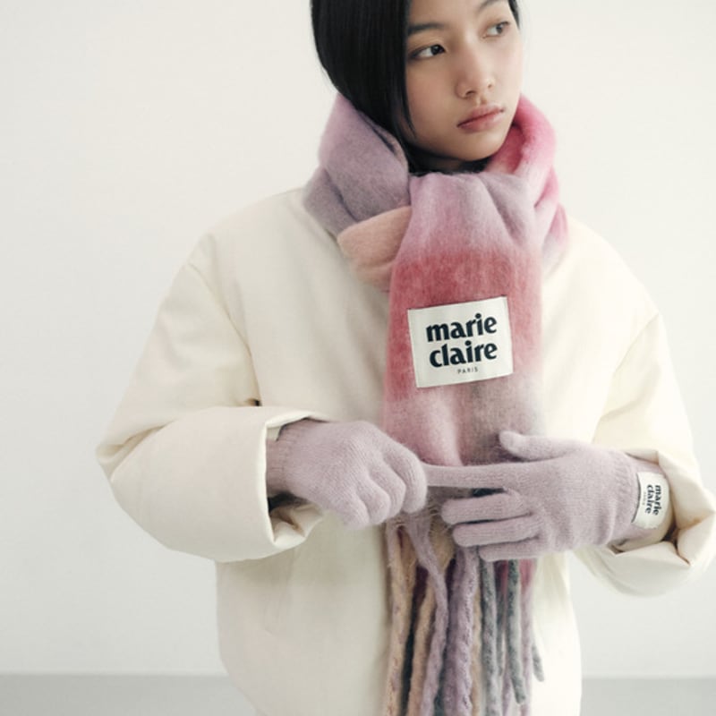 marieclaire angora soft gloves (MAEDAC04MPK)