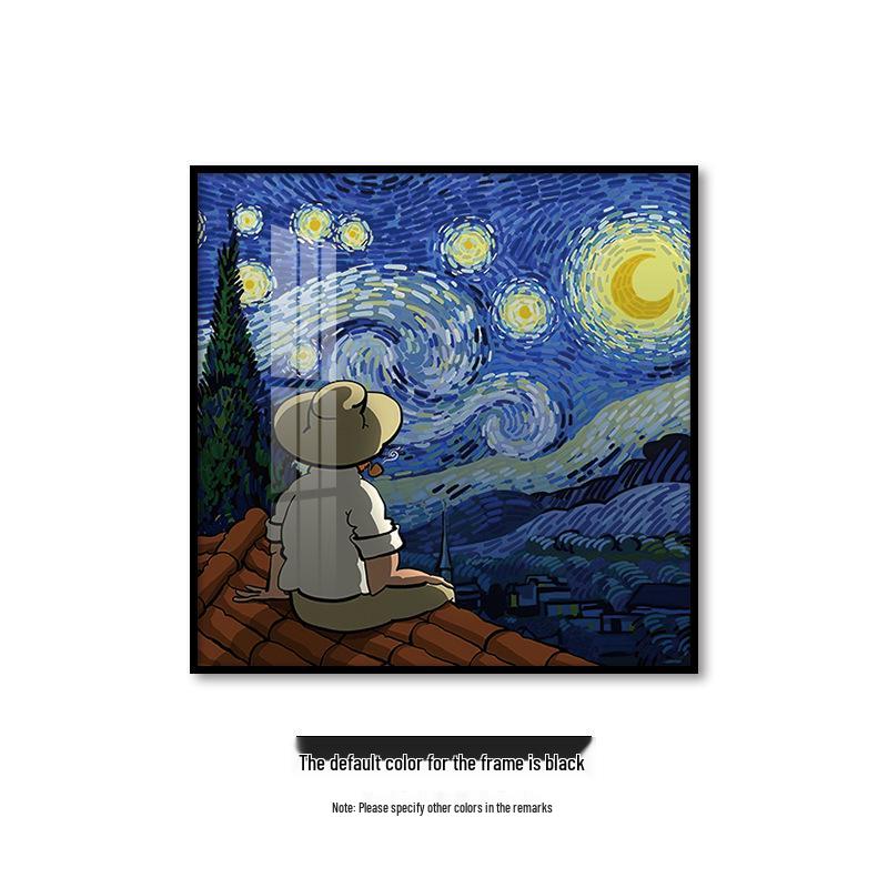 Van Gogh Decorative Paintings: Bedroom, Starry Night, Wheat Field, Sunflower, Living Room & Children's Wall Art Collection.