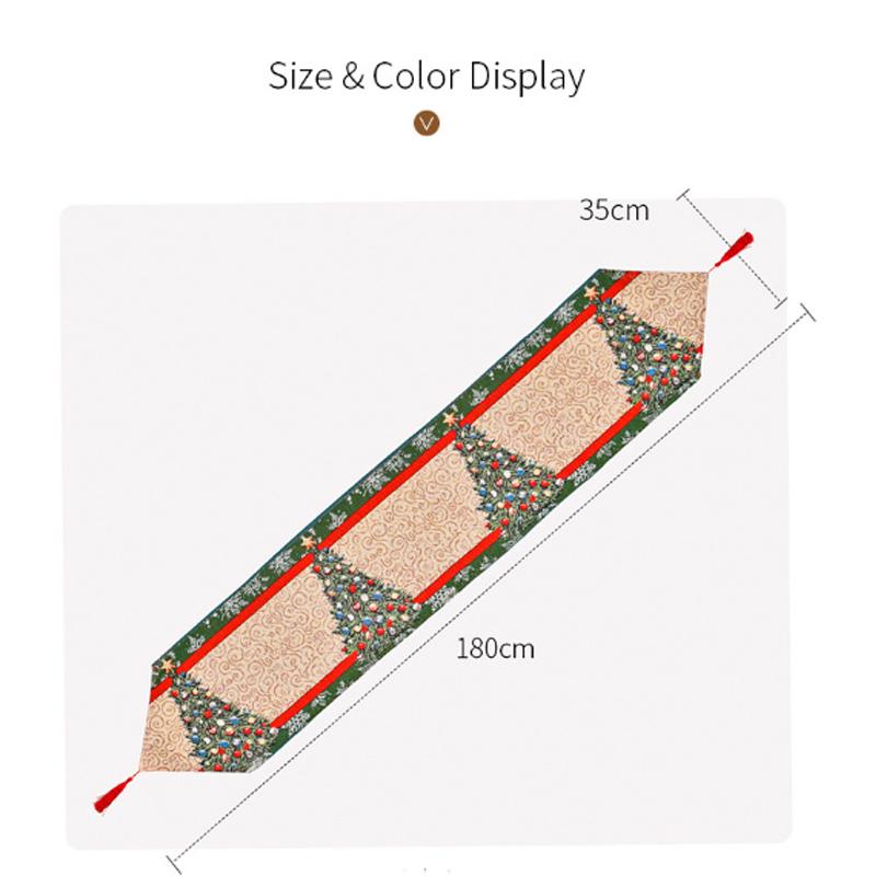 Christmas Decorations Table Flags Fashion Fabric Christmas Table Desktop Decorative Tablecloth Christmas Ornament