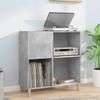 VidaXL Record Cabinet, Side Cabinet with Storage, Furniture for Turntable, Living Room Buffet, Industrial, Grey 831993