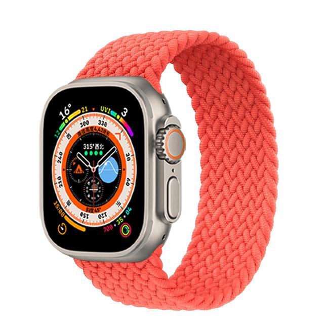 Ремешки Для Apple watch bands 44мм 45мм 40мм 41мм 49мм 46мм 42мм Плетеный Solo Loop Correa браслет iwatch Серии 11 10 9 7 8 SE 6