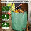 60L Reusable Garden Bag Large Capacity Leaf Sack Trash Can Foldable Garden Garbage Waste Container Storage Bag Waterproof