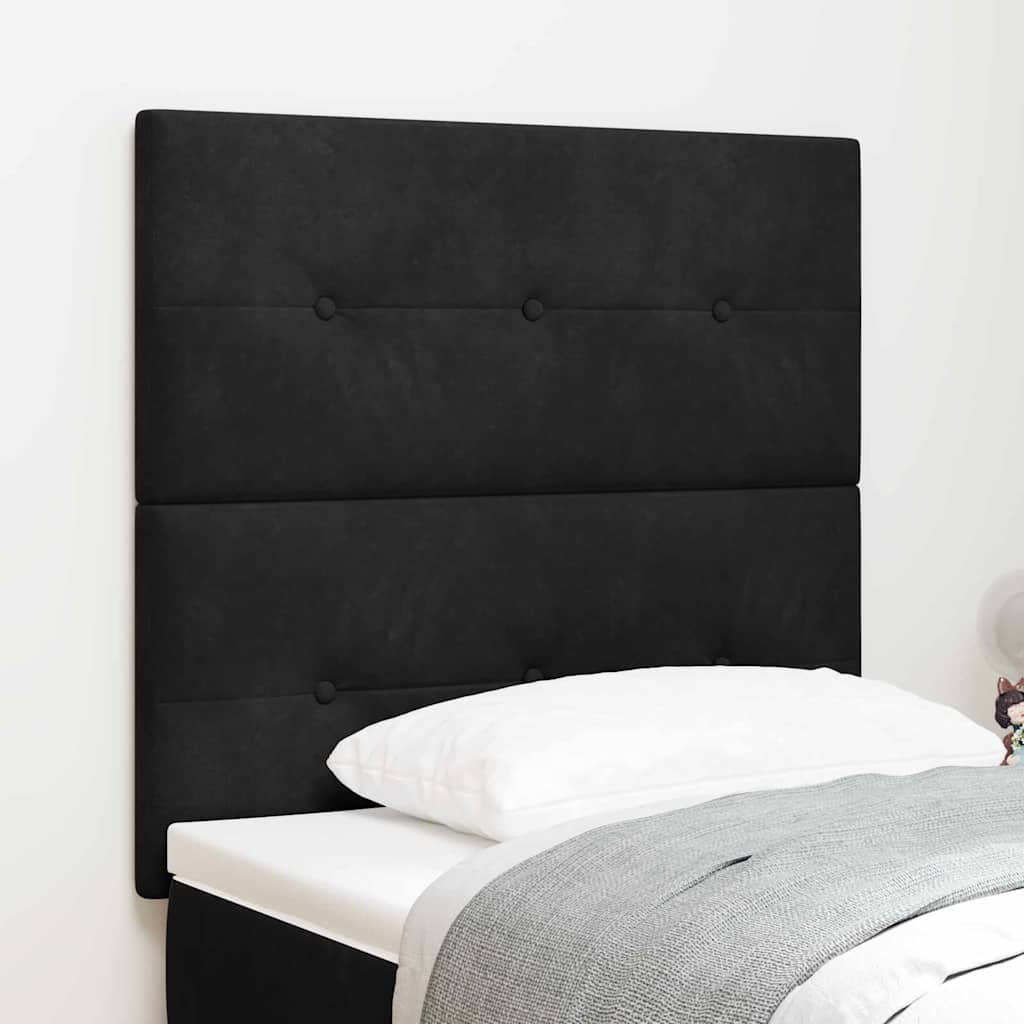 Headboard in Black 100 cm Velvet