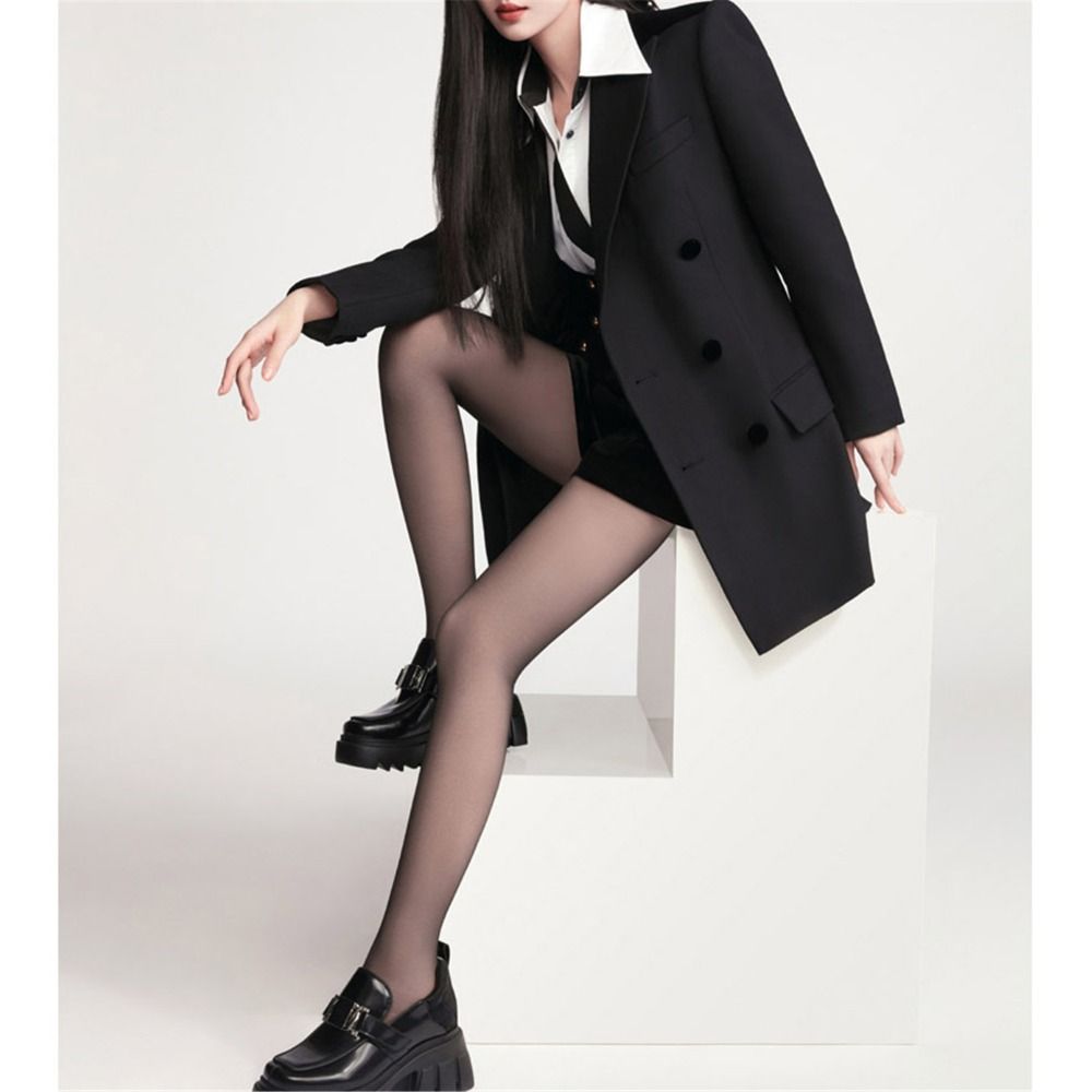 Колготки Теплые Флисовые Колготки Имитация Полупрозрачных Идеально Стройнящие Ноги Колготки Чулки