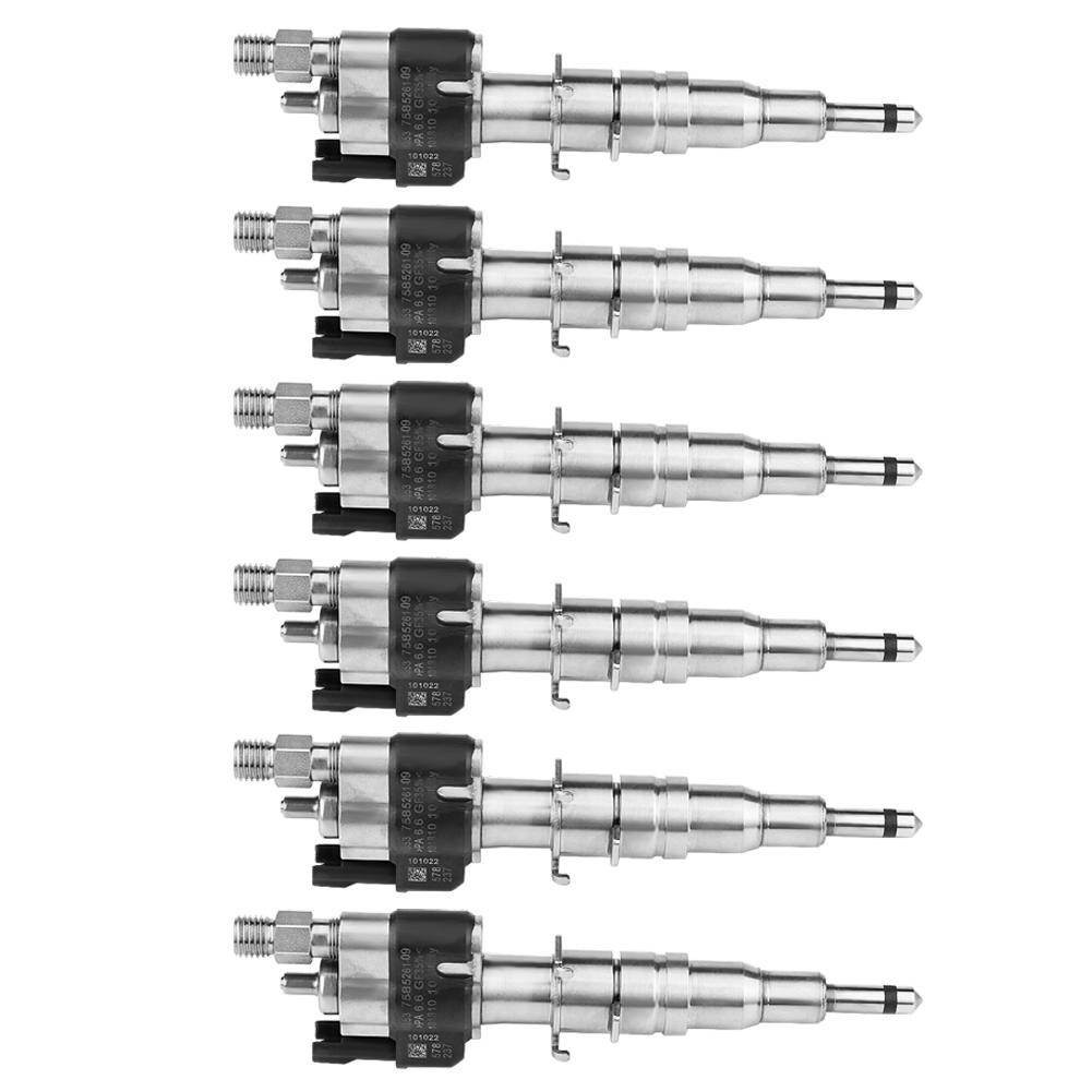 6Pcs Fuel Injector for BMW 135i 335i 535i 650i 740i 750i X6 13537585261 09