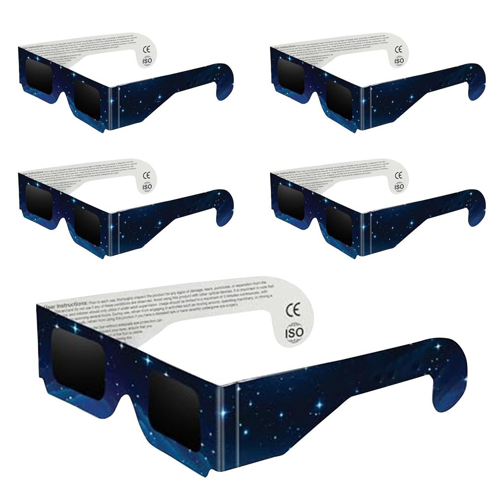 Solar Glasses Approved 2024, 5 Pack And Certified Solar Observation Glasses, Safe Shades For Direct Sun Viewing