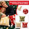 Рождественская подушка со снежинками, бархатная, с изображением ёлки ​​и лося, декоративная подушка для праздника.