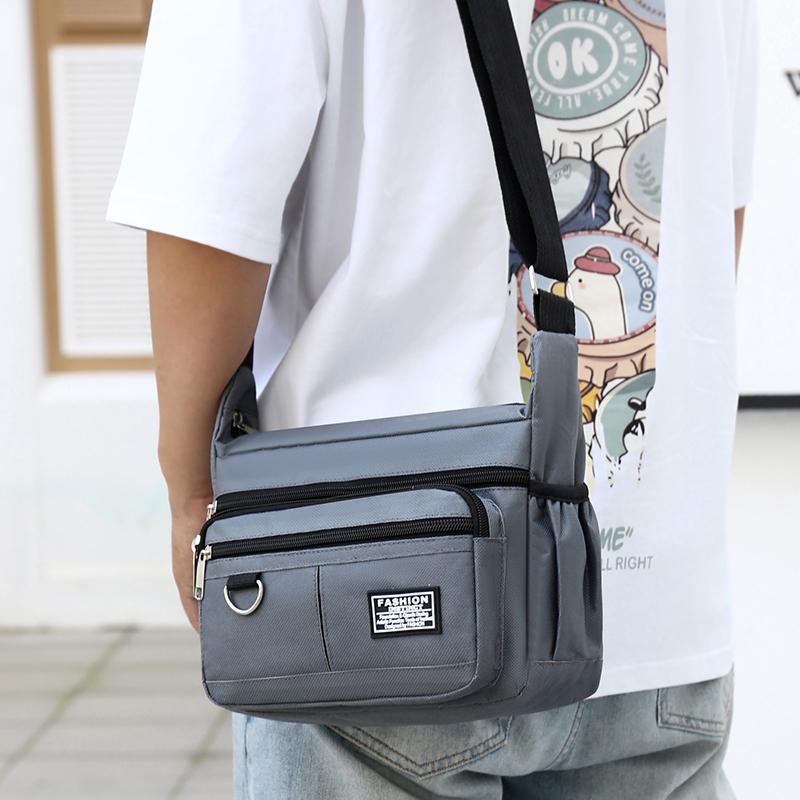 Men's Messenger Bag Crossbody Shoulder Bags Small Sling Pack for Work Waterproof Oxford Packs Satchel Purse