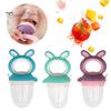 Силиконовые детские пустышки-кормушки, симпатичный внешний вид, жевательные, для самостоятельного кормления малышей, фруктовые кормушки, детские принадлежности