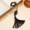 SHIXIN New Trendy Black Acrylic Geometry Pendant Necklace Women Simple Rope Chain Long Tassel Sweater Chain Fashion Jewelry Gift