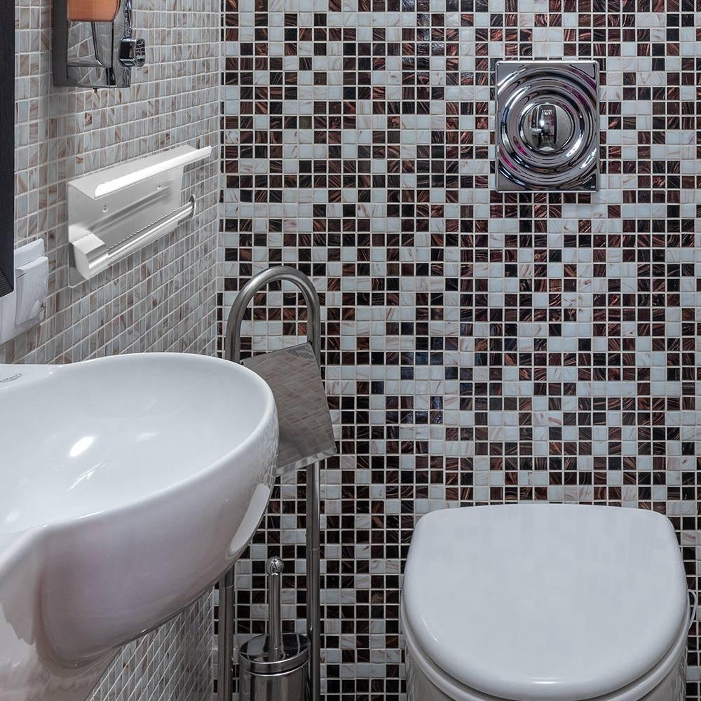 Держатель для туалетной бумаги без сверления Серебряный держатель для бумажных полотенец Практичный держатель для рулонов полотенец Главная