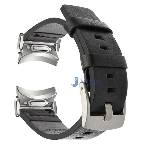 Кожаный ремешок без зазоров для Samsung Galaxy Watch 7 6 5 4 40 44 мм Ремешок с металлической пряжкой Quick fit для Galaxy Watch6 4 classic 43 47 мм