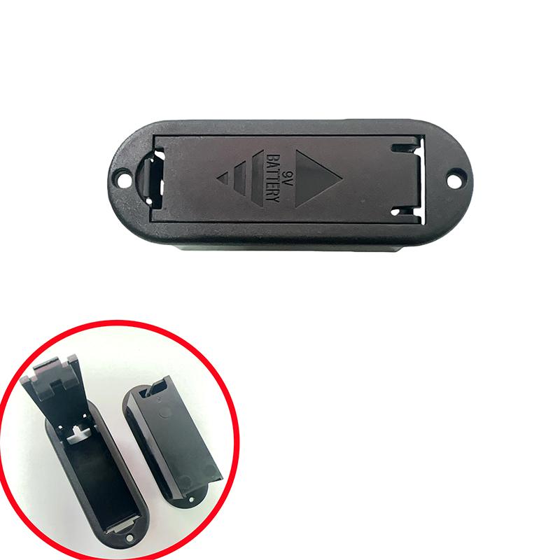 Bass Pickup DIY Set - Black 9V Battery Case Cover Box for Acoustic Guitar