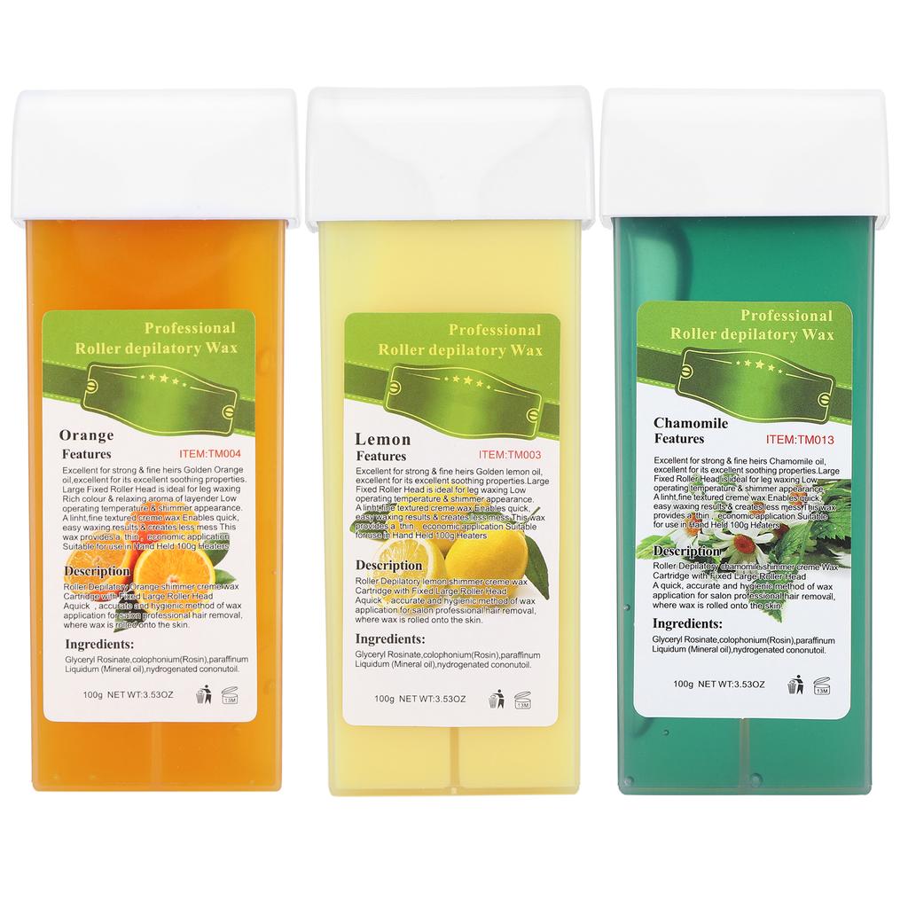 100g Professional Roller Depilatory Wax Home Hair Removal Large Area Body Hair Removal Wax Roller