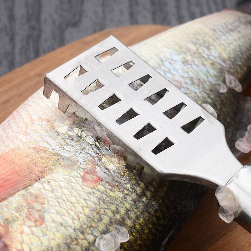 Stainless Steel Fast Cleaning Fish Peeler Scale Remover Seafood Crackers Fish Scaler Cleaner Planet Skin Brush Scraper Tool