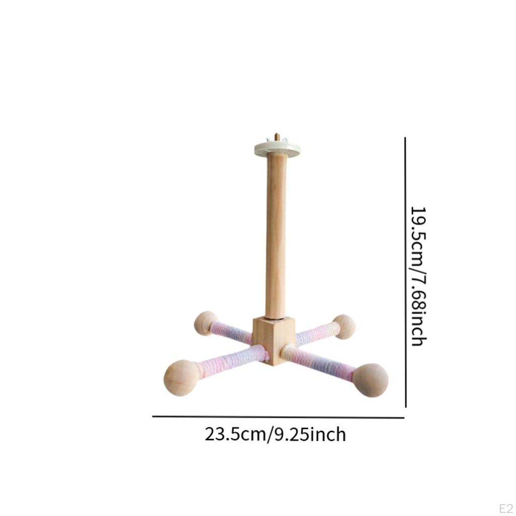Вращающаяся игрушка-жердочка для птиц, деревянная игрушка, интерактивное игровое колесо, попугай