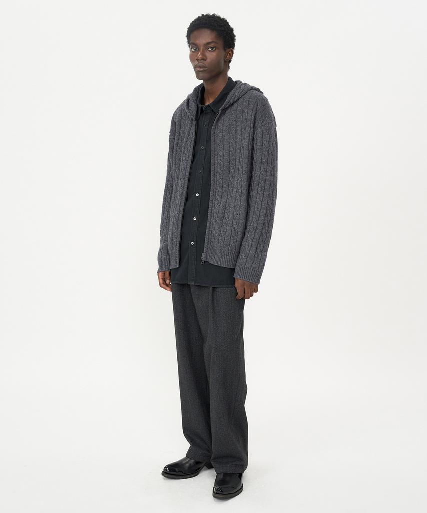 INSILENCE Wool Tapered Pants Grey