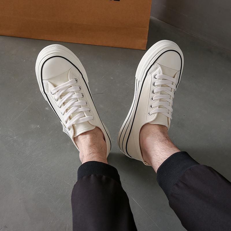 Корейская версия парусиновых туфель, мужская летняя новая универсальная студенческая дышащая обувь на толстой подошве, повседневная трендовая мужская обувь 2422