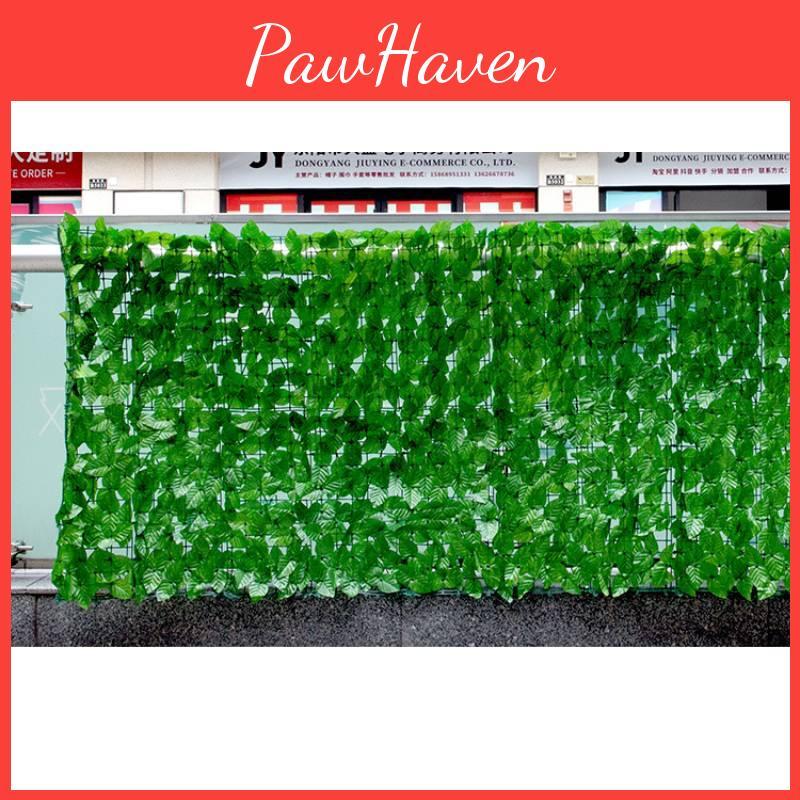 Панель искусственной листвы пышного зеленого цвета для наружного декора и экрана для уединения