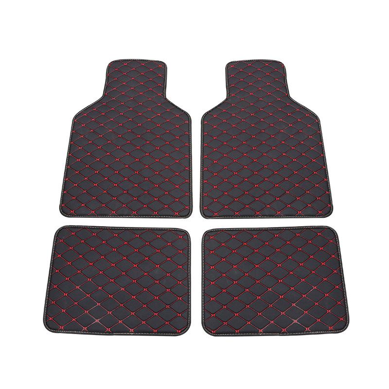 New High Quality 4Pcs Auto Floor Leather Carpet Liner Waterproof/Dustproof /Skidproof Mat Pad Fits Universal Car Floor Mats Front & Rear Carpet Mat