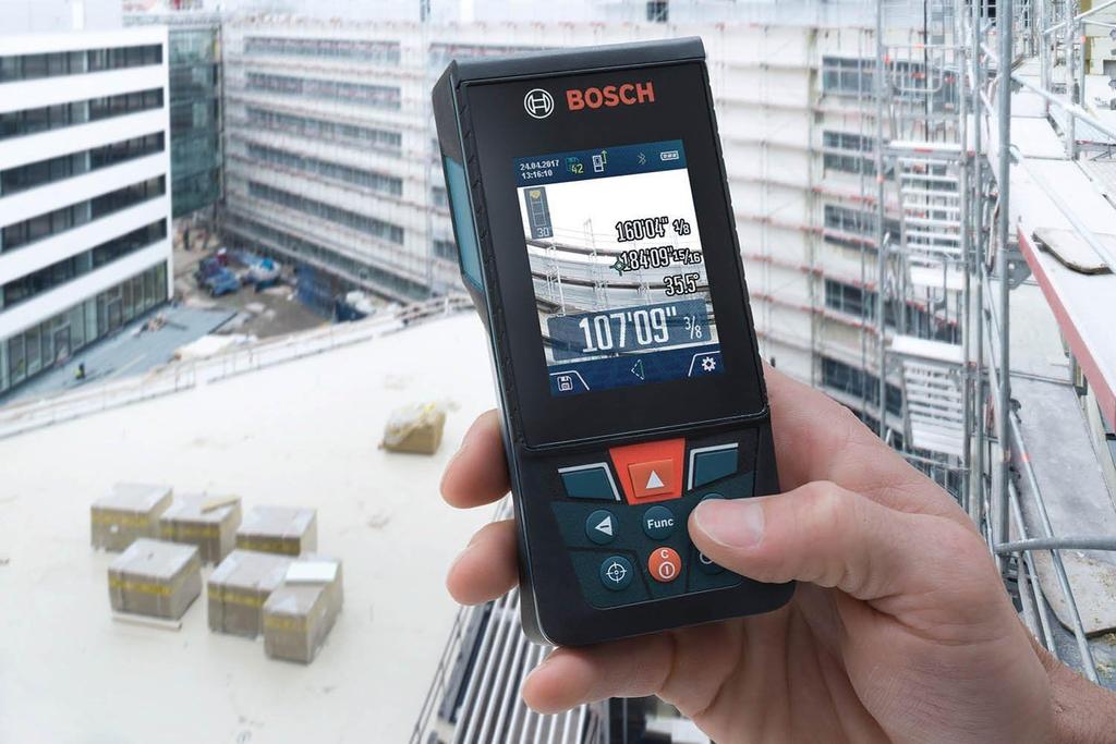 Bosch Профессиональный лазерный дальномер для передачи данных GLM150C Геодезические принадлежности (Bosch) [Подлинный продукт]