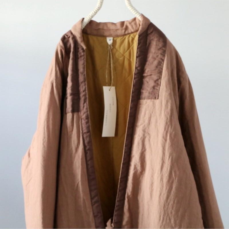 Johnature Женские лоскутные цветные парки в китайском стиле с v-образным вырезом и длинными рукавами, зимние теплые пальто, льняные винтажные свободные парки