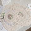 1pc-European Oval Lace Embroidered Coaster Bedroom Study Kitchen Cup Table Mat Food Fruit Plate Cover Cloth Christmas Decoration