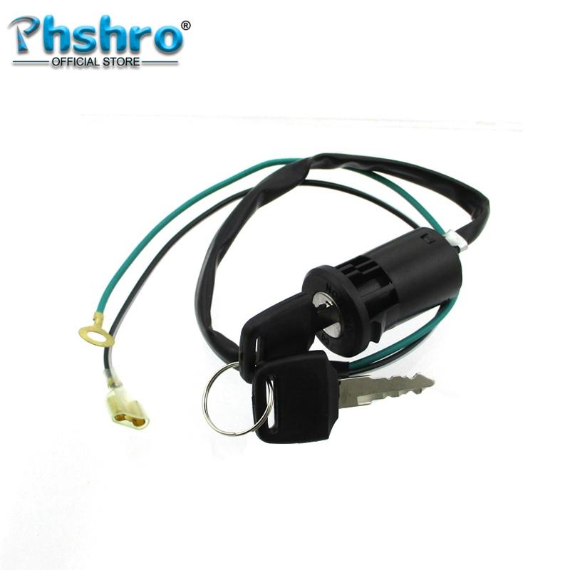 Phshro 2 Wire Ignition Key Switch For Mini Dirt Pocket Bike ATV Quad Go Kart Moto