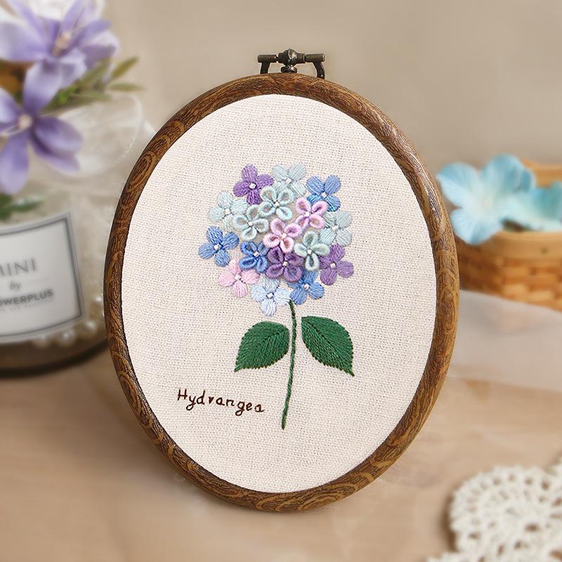 Handmade Embroidery Kit DIY Material Package 3D Cross Stitch Circular Ornament Contain Embroidery Tools Embroidery Frame